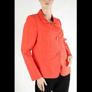LAFAYETTE NY 148 – Orange Cotton Blazer – Size 12
